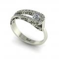 Shaped baroque pattern diamond ring