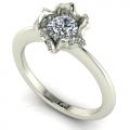 Rose-headed diamond ring