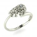 Hyacinth head diamond ring