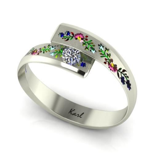 Color Engagement Ring