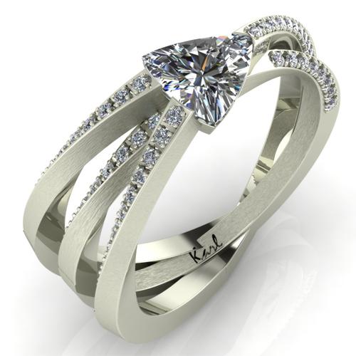 Trillion diamond ring