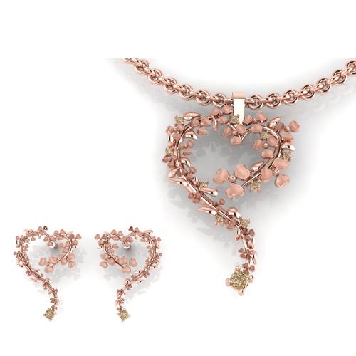 Diamond heart set Diamond heart set