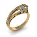 Shaped baroque pattern diamond ring