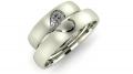 Two half heart wedding bands