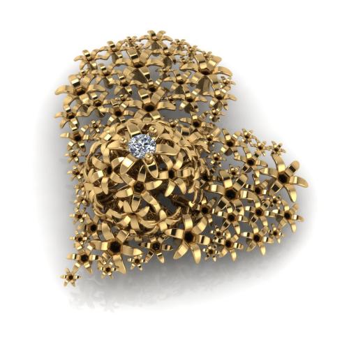 Hyacinth heart pendant