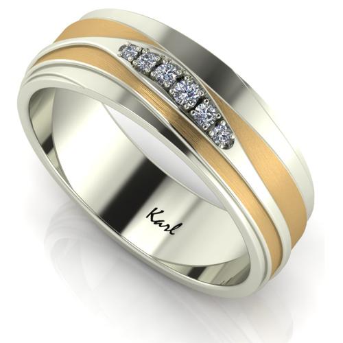 Matt honing tiered wedding rings