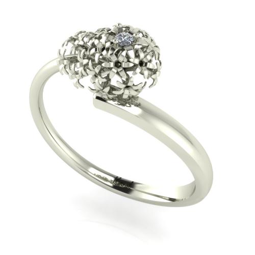 Hyacinth head diamond ring